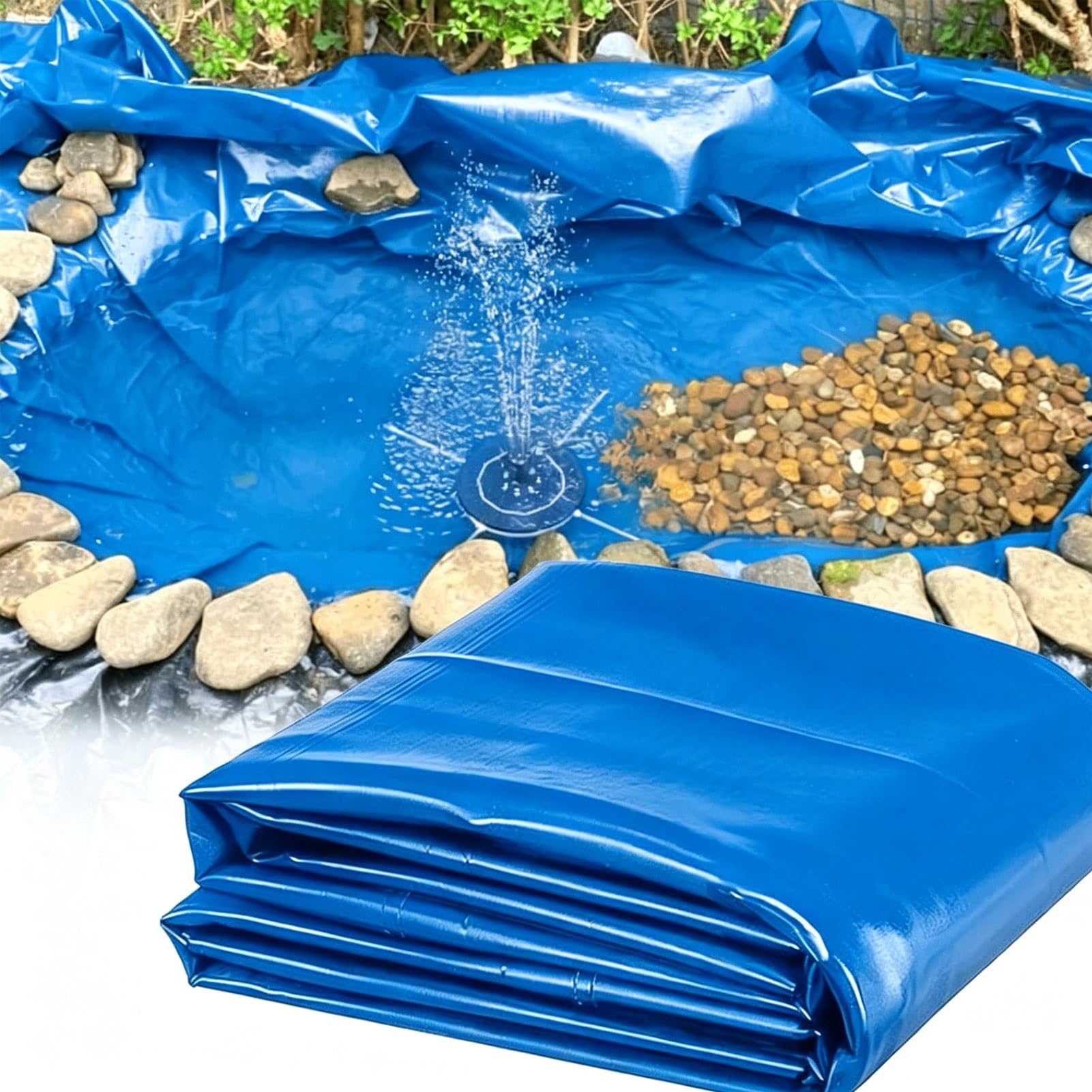 Revêtement préformé imperméable bâche bassin robuste bleu