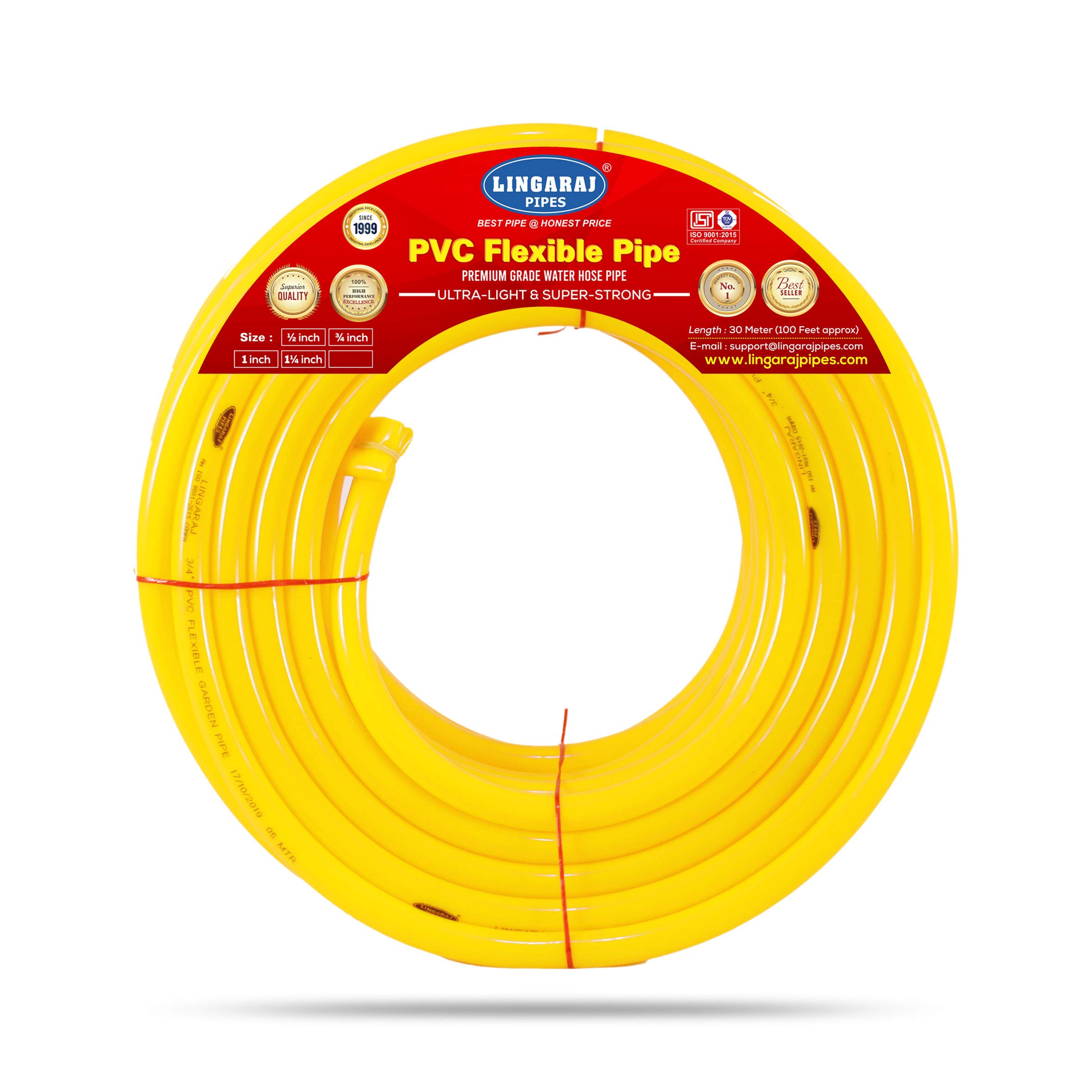 LINGARAJ PVC Flexible 0.75 Inch Hose Pipe Use for Garden Watering, Car/Bike Wash, Agricultural, Floor Clean, Pet Bath, Easy to Connect Gardening Water Pipes (Yellow, 10 m) (B082HWS734) Amazon Price History, Amazon Price Tracker