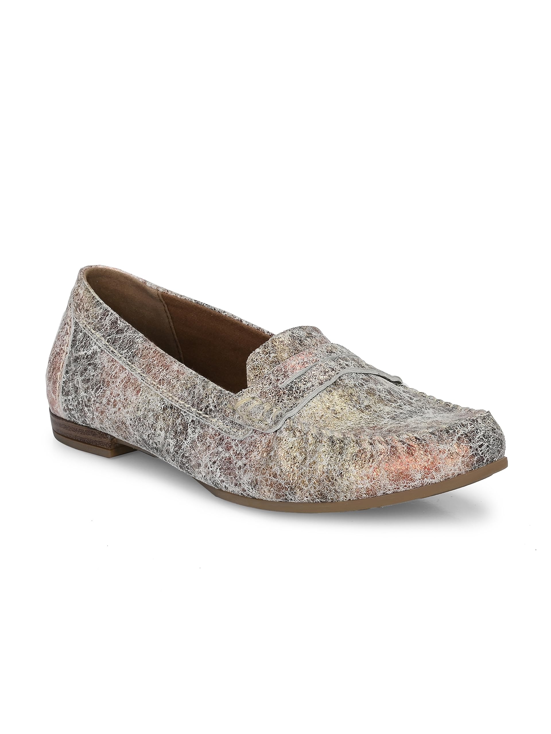 OVERDRIVE Golden Leather Slip-On Loafer for Women (1) (B0CH5BX6CX) Amazon Price History, Amazon Price Tracker