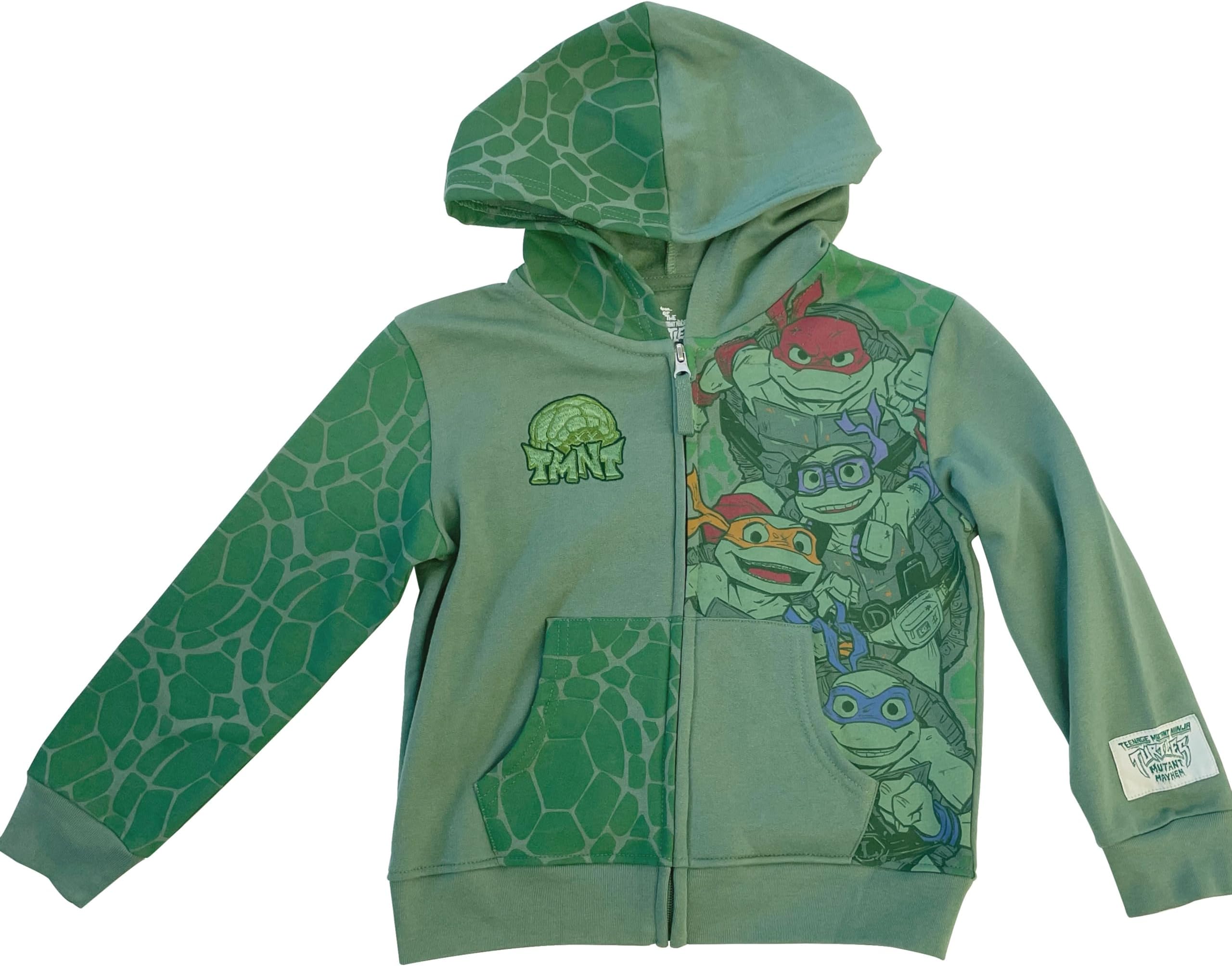 Teenage Mutant Ninja Turtles Boys Hoodie- Leonardo, Michelangelo, Donatello and Raphael Sizes 4-7
