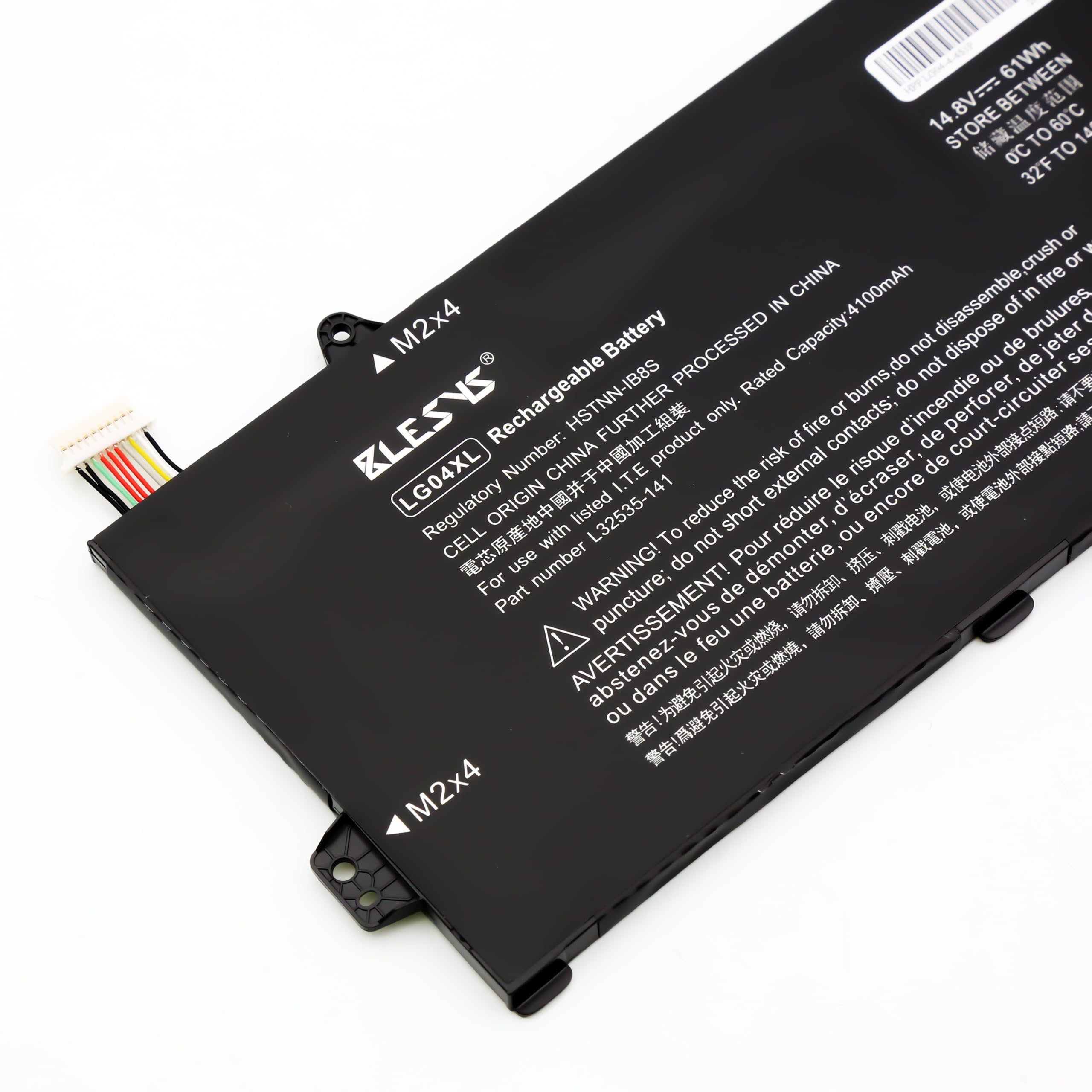BLESYS Batteria per HP LG04XL L32654-005 HSTNN-IB8S 14,8V 61Wh