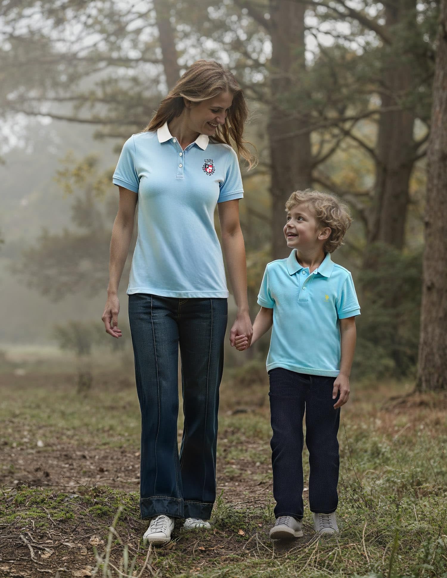 U.S. POLO ASSN. Kids Tshirt for Boys - 100% Cotton, Regular Fit, Solid Pattern, Polo T Shirts for Boys - 12M, Light Blue 1