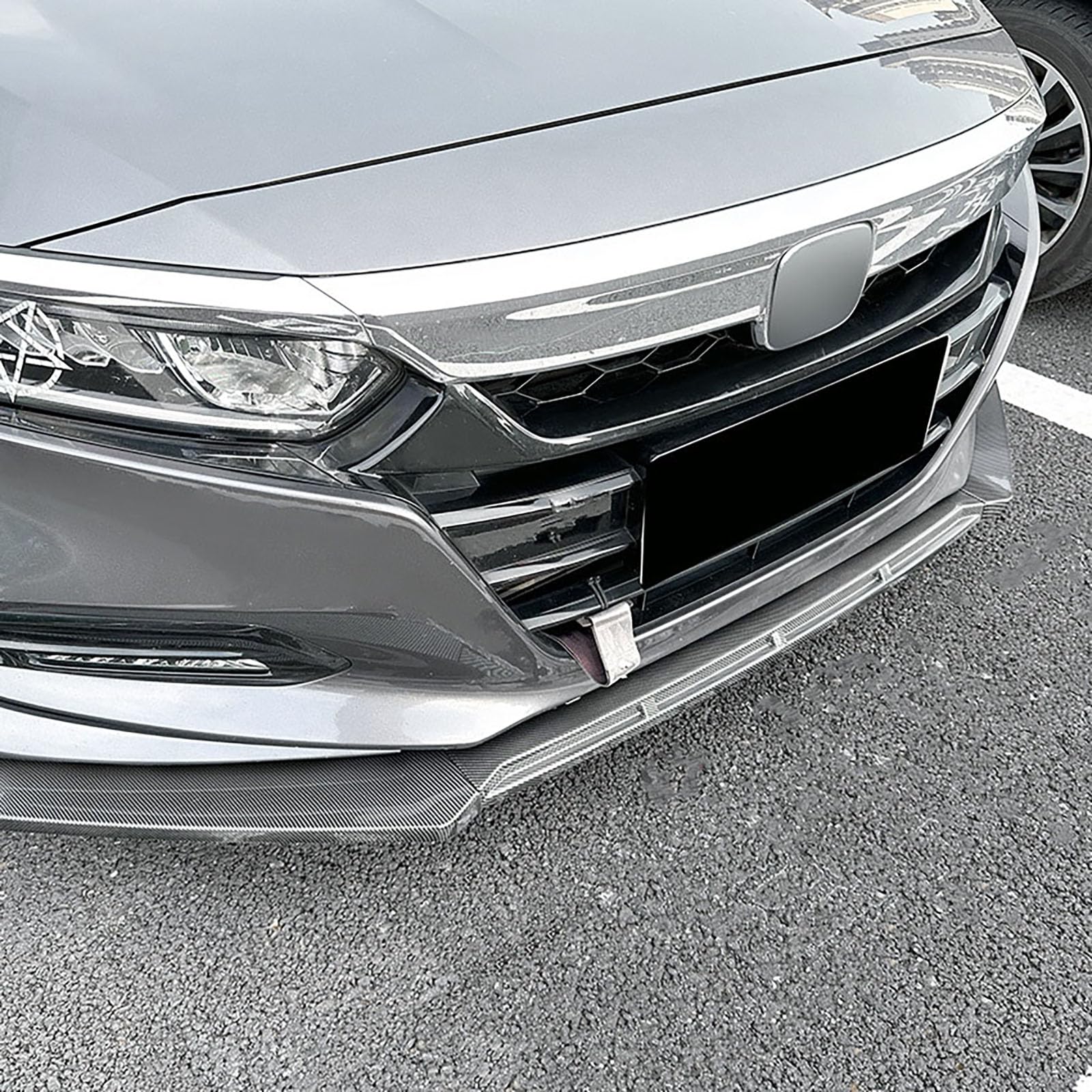 Kompatibel mit Honda 10th Accord 2018-2021, Frontstoßstangen-Spoilerlippe, Auto-Unterkörper-Kit-Splitter,Carbon Fiber Look