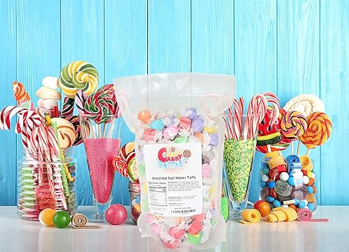 Miniatura 3 de Sarahs Candy Factory Salt Water Taffy Assorted Taffy Kosher and Gluten Free in Resealable Bag, 2 Lbs Taffy surtido de 2 libras,Taffy surtido de 1