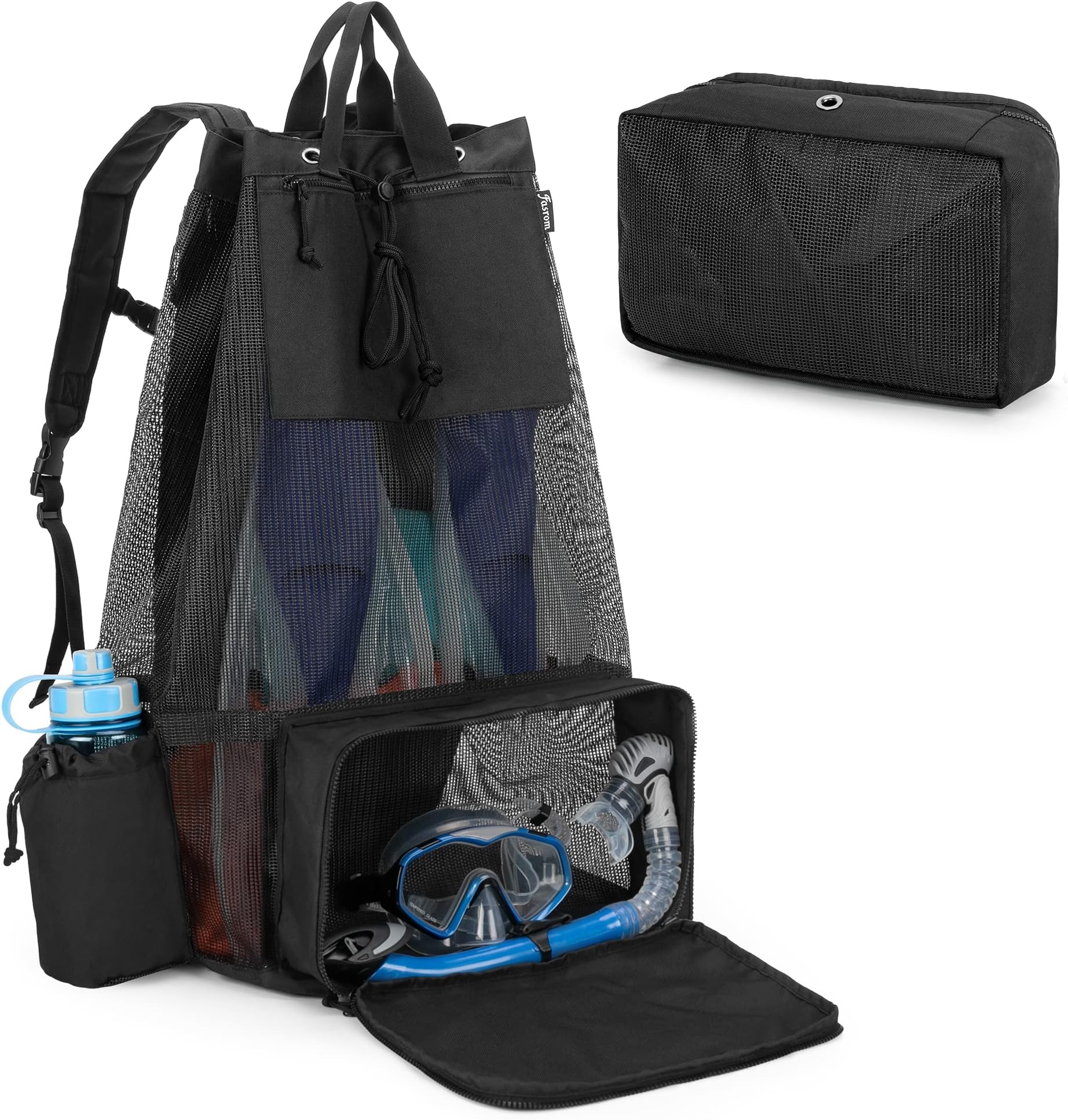 Mesh Scuba Diving Bag, XL Snorkeling Gear Backpack for Mask, Fins and Wetsuit (Empty Bag Only, Patent Design)