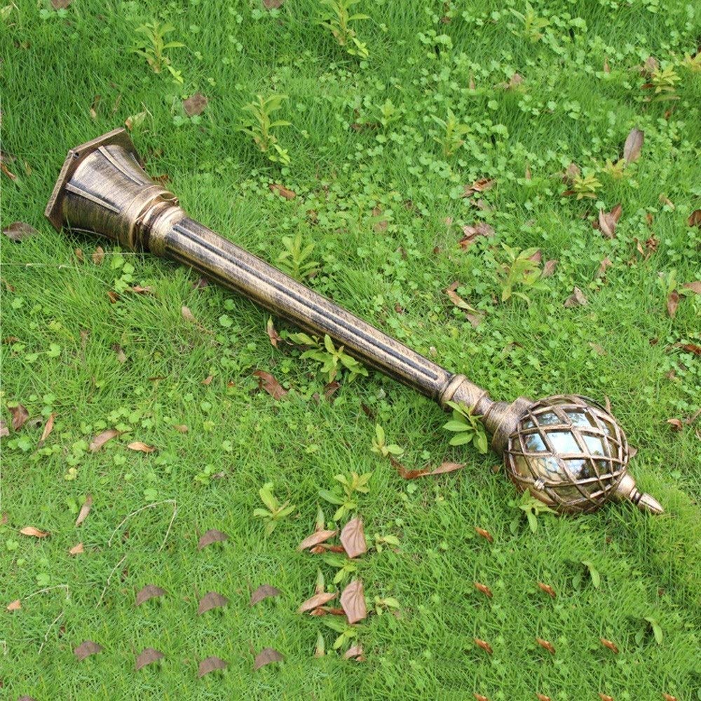 Lampa zewnętrzna, 105 cm, lampa na podwórko, europejska kula, tradycyjna śródziemnomorska szklana kula ze szkła aluminiowego, oświetlenie uliczne na zewnątrz