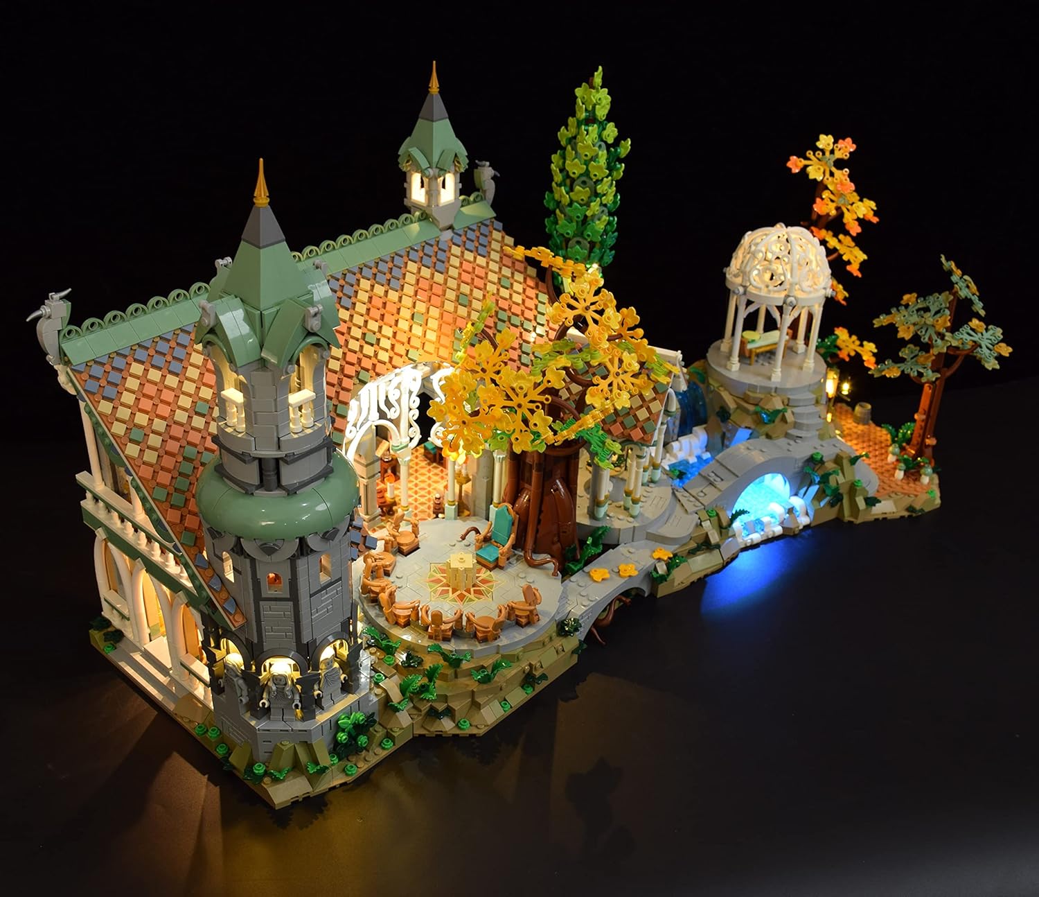 LightGo LED Lighting Kit Designed for The Lord of The Rings Rivendell Compatible with Lego 10316 Building Set - Not Include Model (Remote Version)