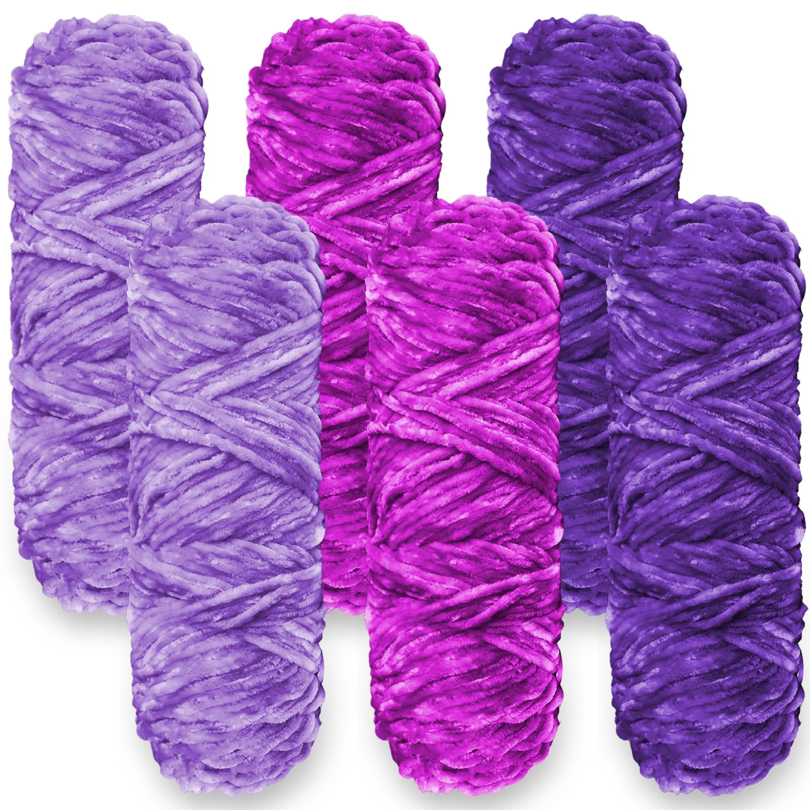 YINVA Wolle Zum Häkeln 400g(4pcs×100g) Flauschige Wolle Velvet Babywolle Weiche