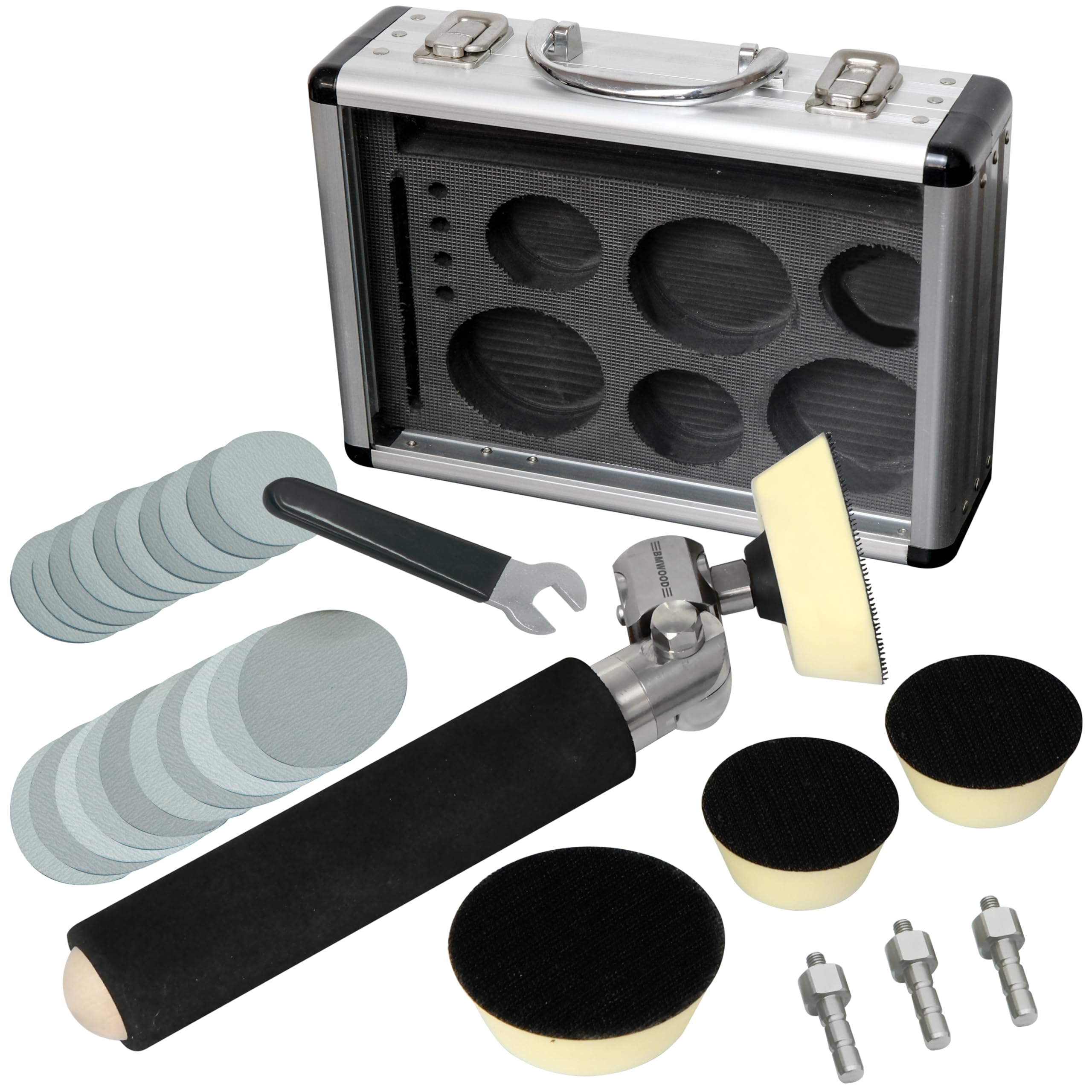 BMWOOD BS-10P Woodturning Bowl Sander Kit for wood lathe, hand sanding.