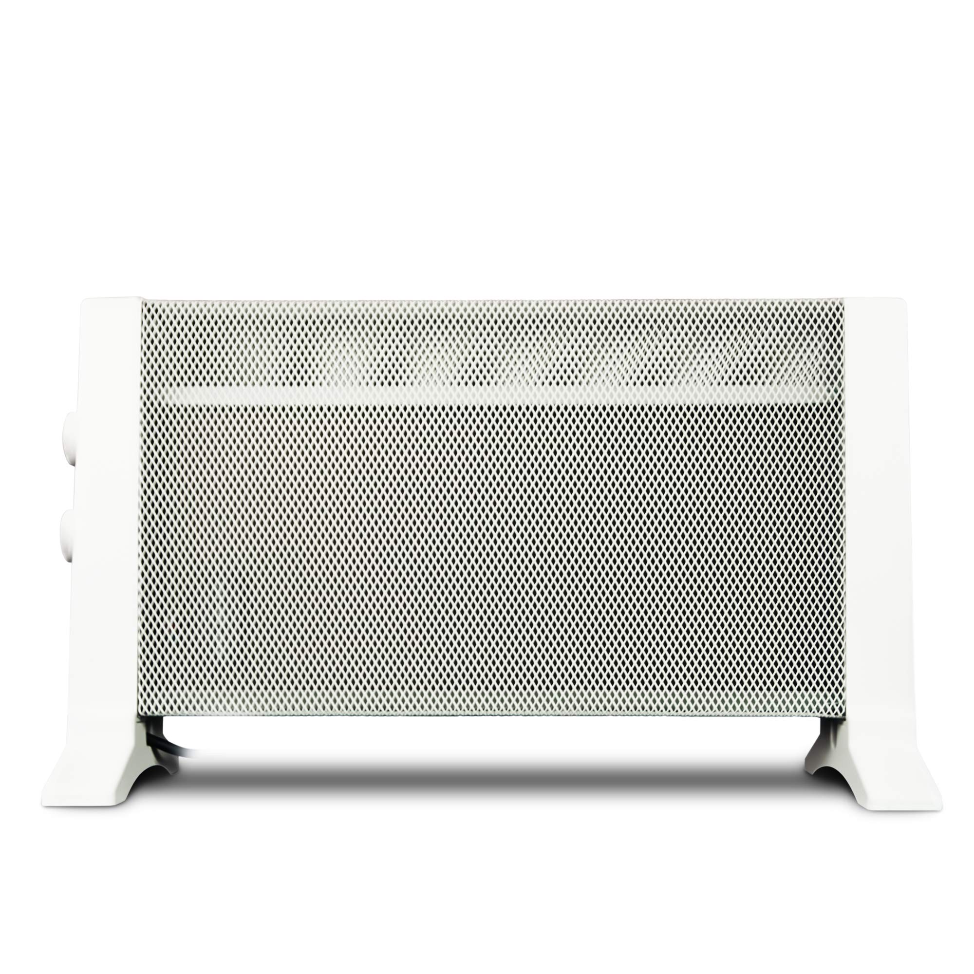 Grunkel - Radiador de Mica de varios elementos de calor 2 niveles de potencia RMC-600-600W - y termostato regulable. Rápido calentamiento aumenta la temperatura de inmediato - Blanco (600W)