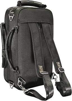 Paititi Lightweight Vegan Leather Bb Clarinet Case with Shoulder Strap, Backpackable