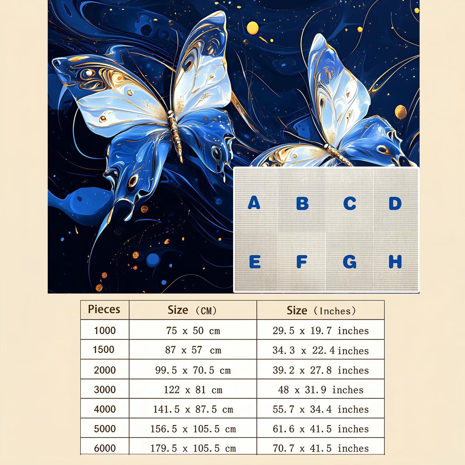 blu sogno Puzzle 4000 Pezzi per Adulti, Puzzle in Legno - Collezione Classica con Poster Incluso - Sfida di Concentrazione e Passatempo Antistress, Gioco Educativo per Famiglia, 141 x 87 cm f0-601