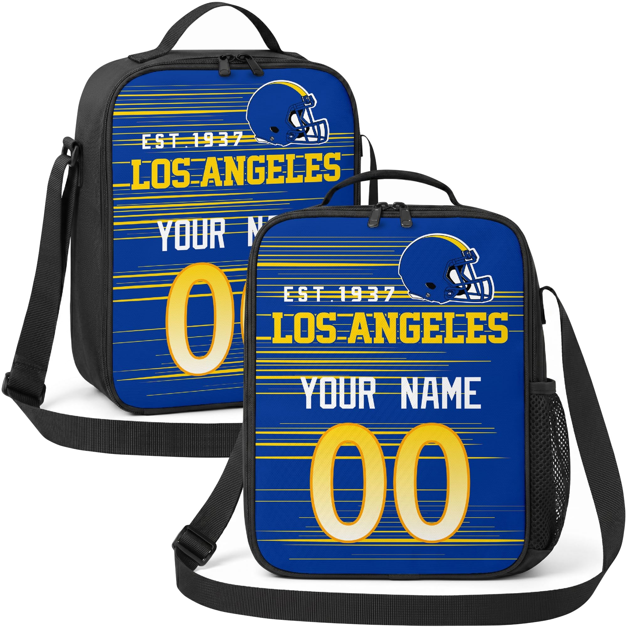 Los Angeles R Lunch Bag Custom Name and Number Personalized Gifts