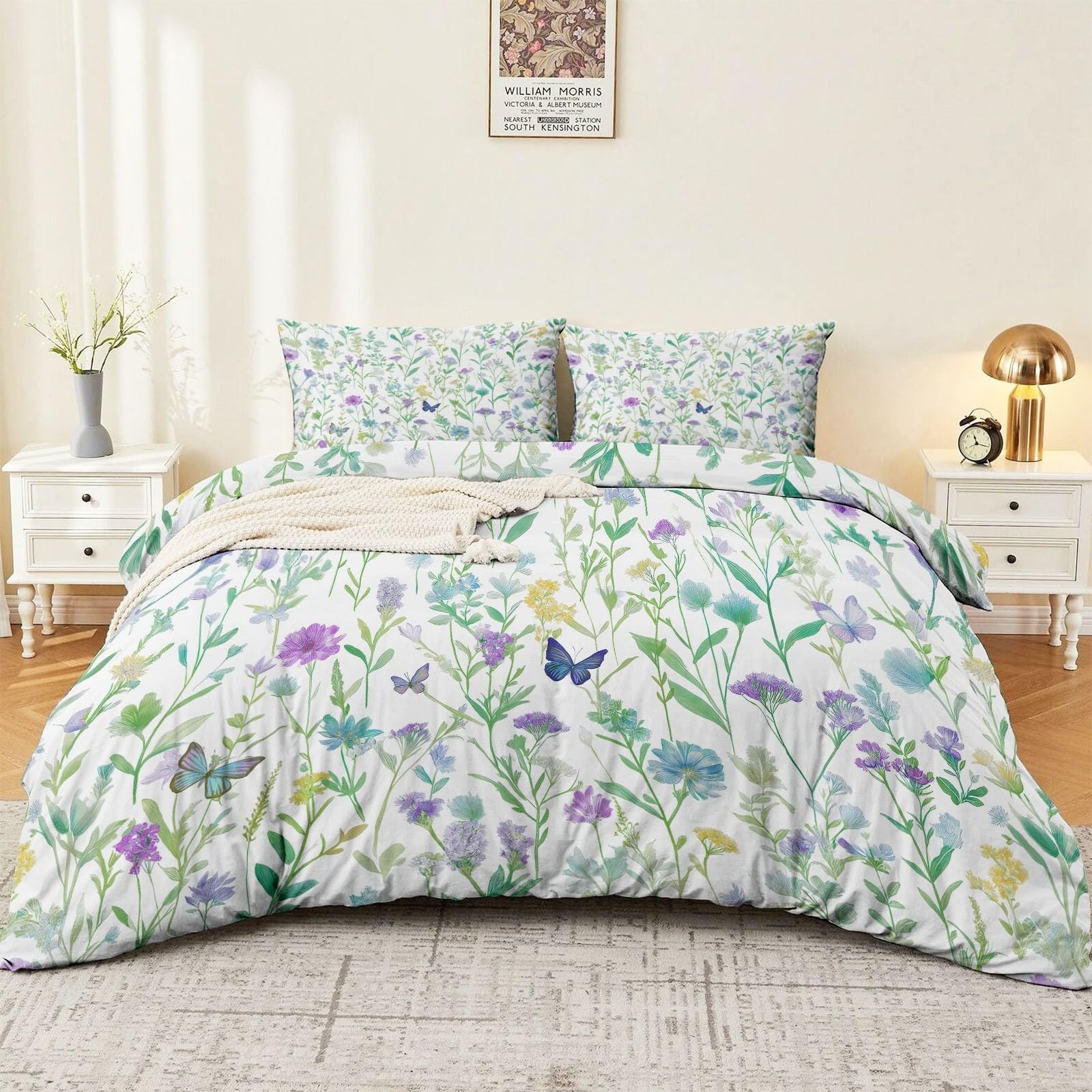 Housse de couette fleurs et papillons pour transformer votre chambre en un cocon de douceur