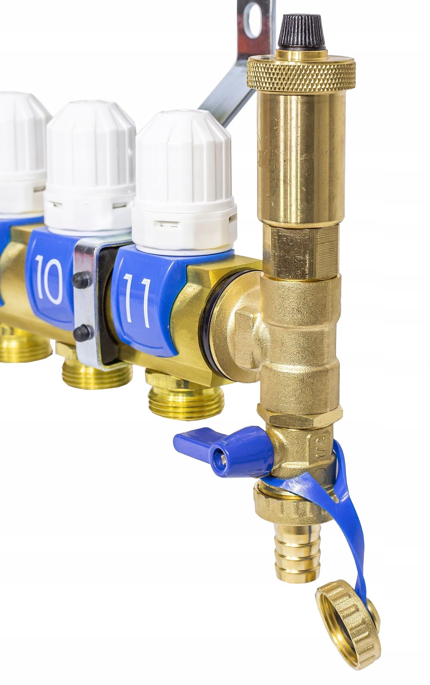 Collettore Lineare In Ottone Giallo A 3 Uscite 1"x1/2" - Tiemme - Foto 2