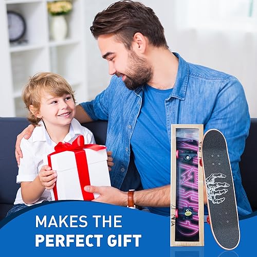 Miniatura 7 de Mini patinetas para niños y adultos de 11 pulgadas, juego de patineta de mano Dragon Pro, tablero de mano + herramientas reales, cinta de agarre de