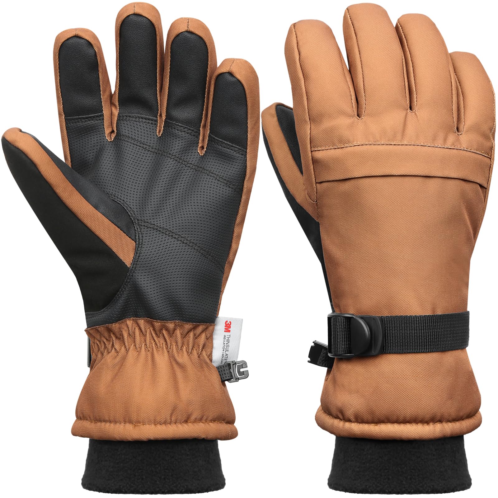 Ski Gloves,Snow Gloves Waterproof Winter Warm Cold Weather Touchscreen Gloves for Parent&amp; Child Kids Skiing,Snowboarding