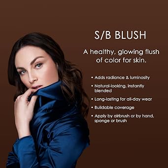 TEMPTU S/B Silicone-Based Airbrush Blush: Long-Lasting Makeup, Dewy Buildable Coverage Luminous, For All Skin Types