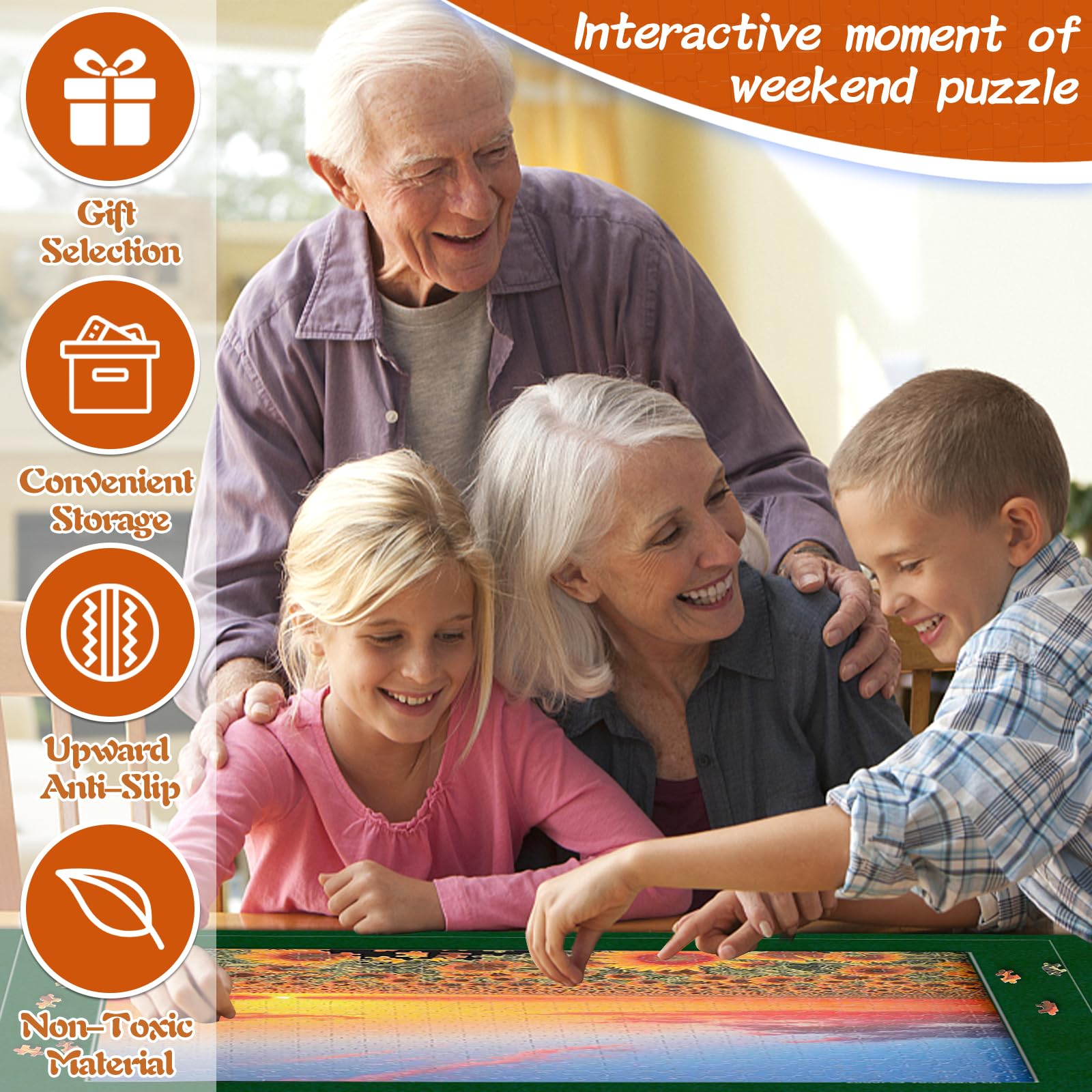 MOYKSRR Tapete Puzzle, Tapete para Enrollar Puzzles para 1000 1500 2000 3000 Piezas, Estera de Rompecabezas Portátil, Puzzle-Mat Roll Up Puzzle-Pad, Accesorios para Puzzles
