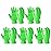 Evridwear Microfiber Dusting Gloves, Dusting Cleaning Glove for Plants, Blinds, Lamps and Small Hard to Reach Corners, 5 Pairs (Green L/XL)