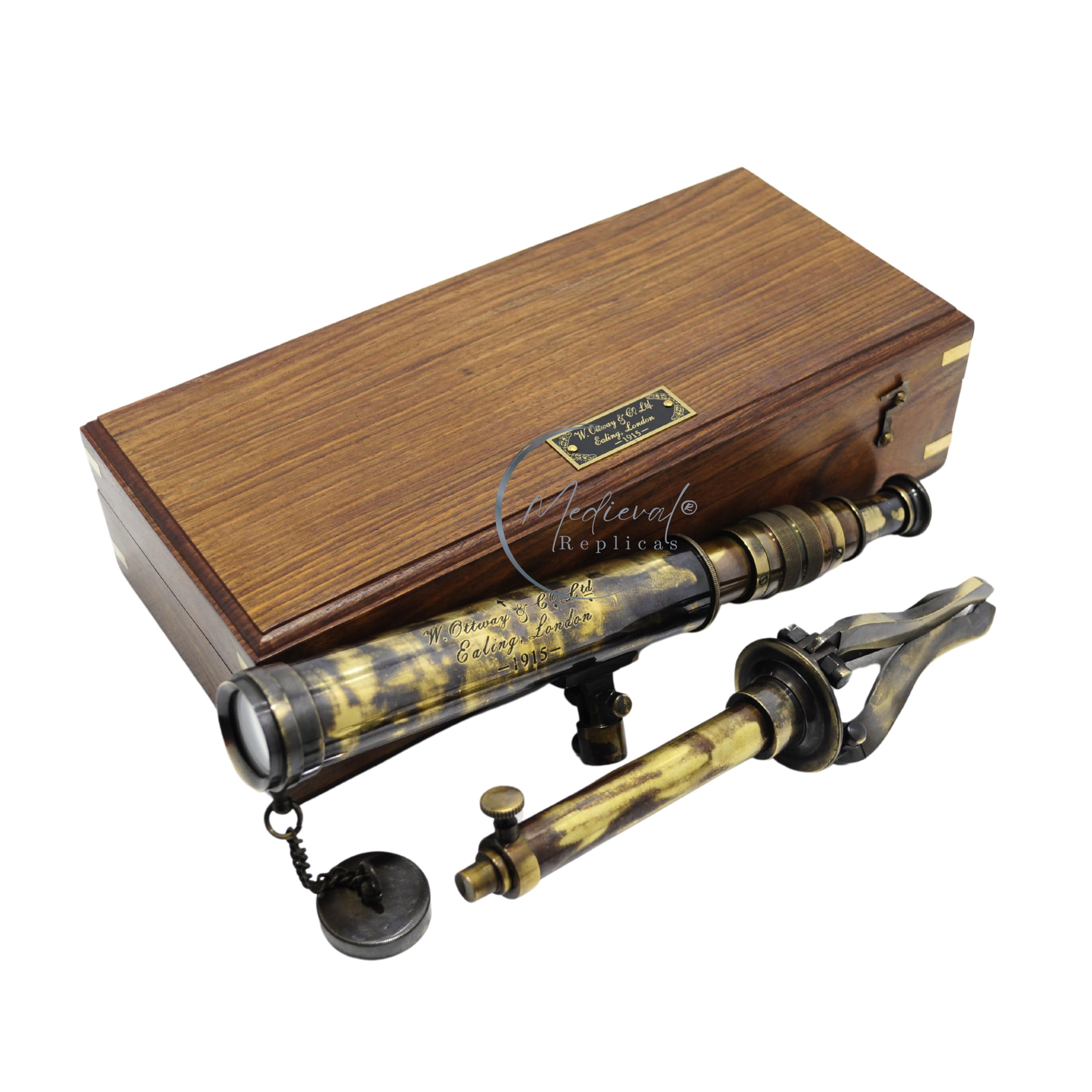 Amazon.com: W. Ottway & Co. London 1915 Antique Brass Telescope 