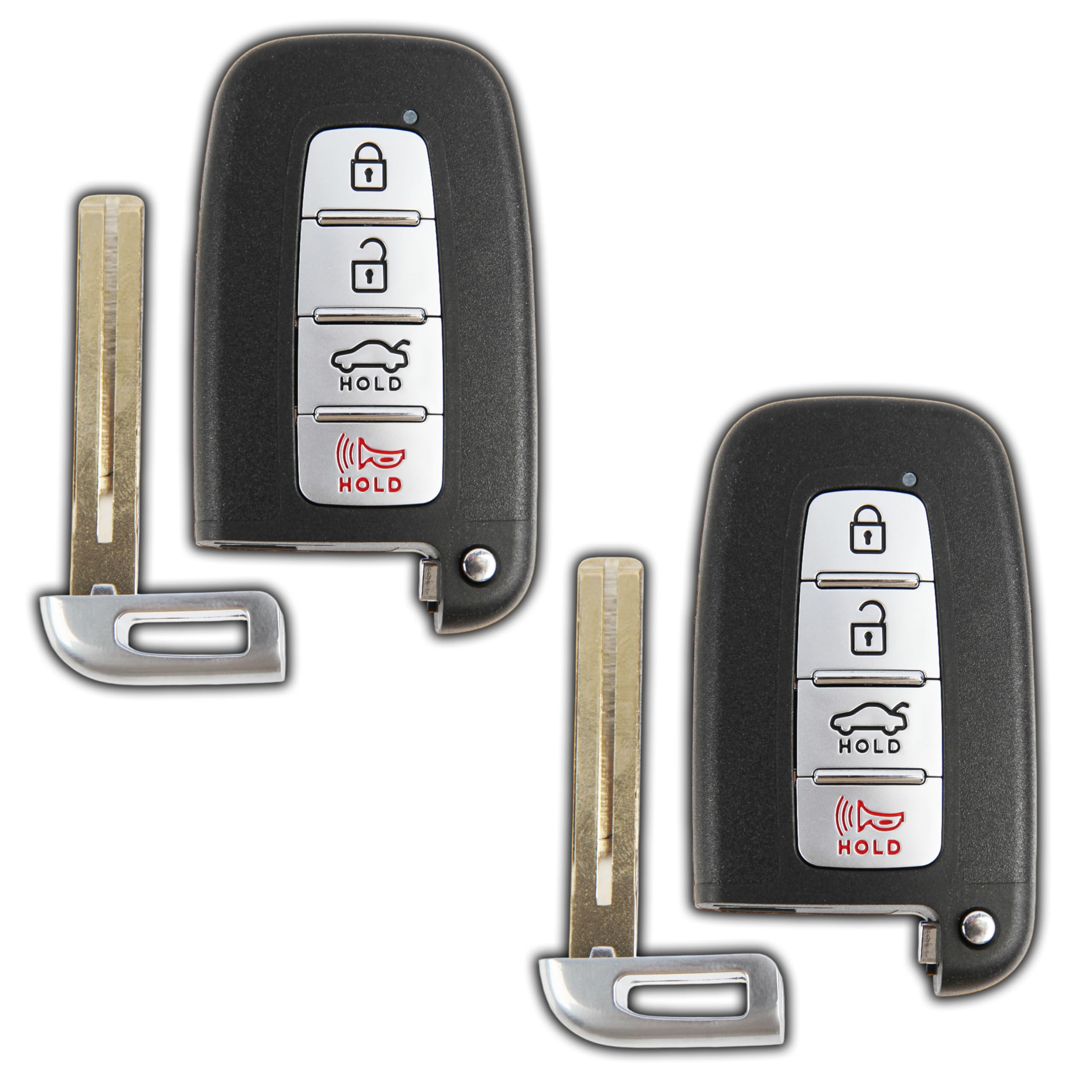 2X KeylessOption Key Fob Replacement for 2009 2010 2011 2012 2013 2014 2015 Hyundai Elantra Genesis Sonata Kia Optima Sorento Remote, 4-Button SY5HMFNA04, Locksmith Required