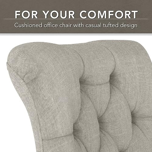 Miniatura 3 de Bush Furniture Key West - Silla de oficina con respaldo medio, tela gris claro