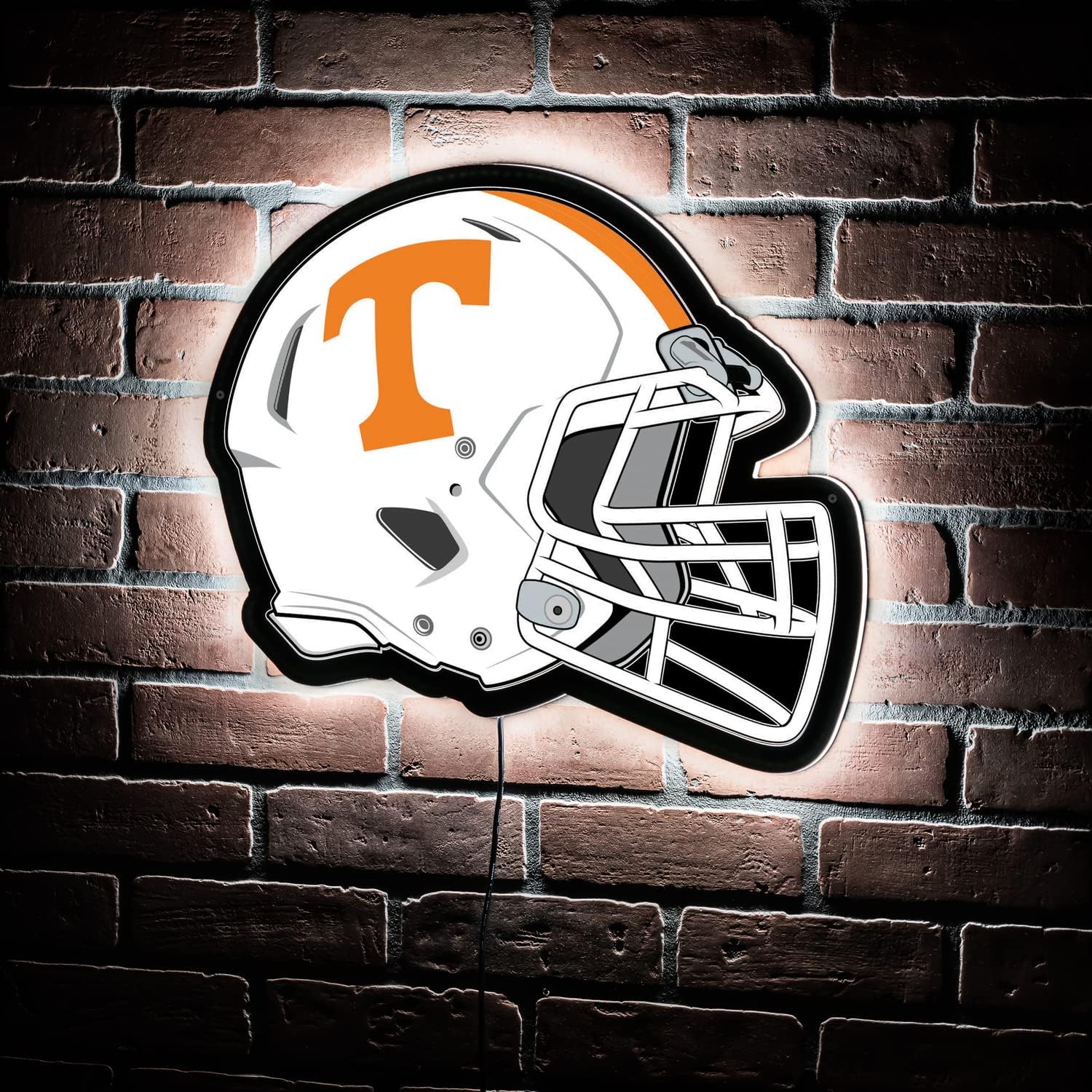 Team Sports America Evergreen NCAA University of Tennessee Ultra-Thin LED Light Wall Sign Decor | Full Size Replica Helmet | 19.5 x 15 Inches | Made in the USA