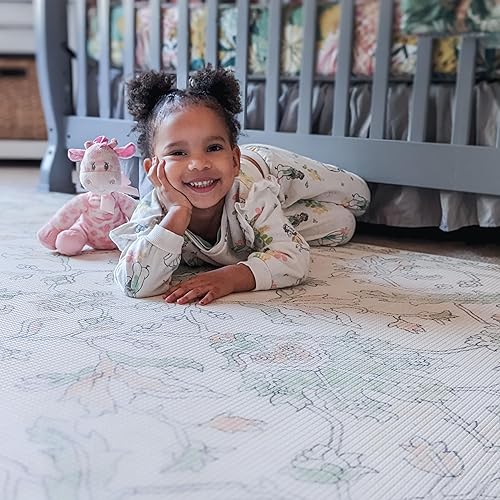 Miniatura 4 de The Shwally PlayMat - Alfombra de juego suave para bebé, tapete de espuma reversible, impermeable, limpiable, duradero, no tóxico e hipoalergénico,