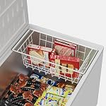 Chest Freezer Bins, Deep Chest Freezer Organizer Basket, Storage Rack Bins Wire Metal Baskets with Hanging Handles 16.5" 2Packs