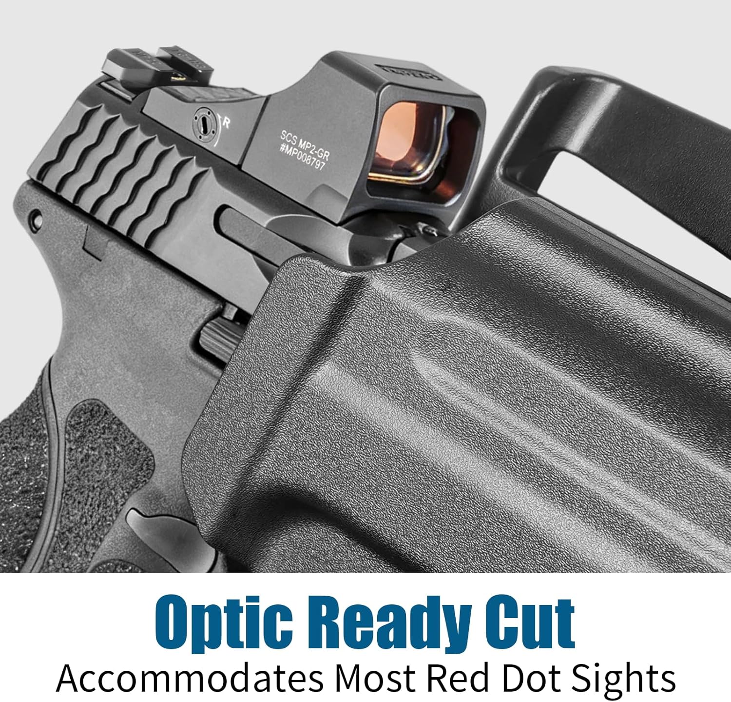 OWB Paddle Holster - Fits S&W SD9 VE, SD40 VE, M&P 9MM/.40 M2.0 Full Size 4.25", M2.0 4"/3.6" Compact, Level II Retention, Outside Waistband Carry, 360°Adjustable Paddle, Right-Hand
