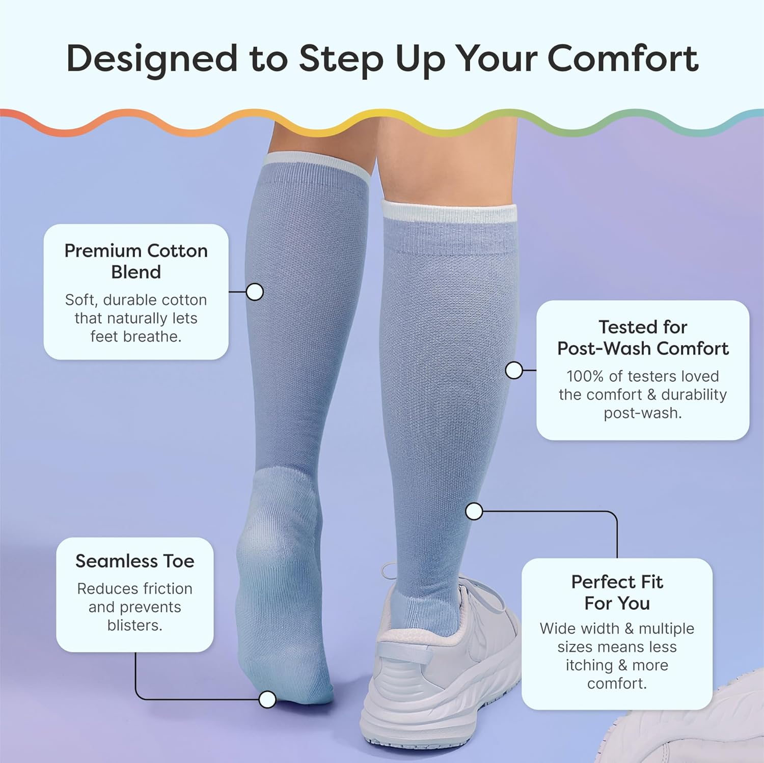 ZenToes Compression Socks for Women & Men, Knee High Socks with Targeted Cushioning - Image 5