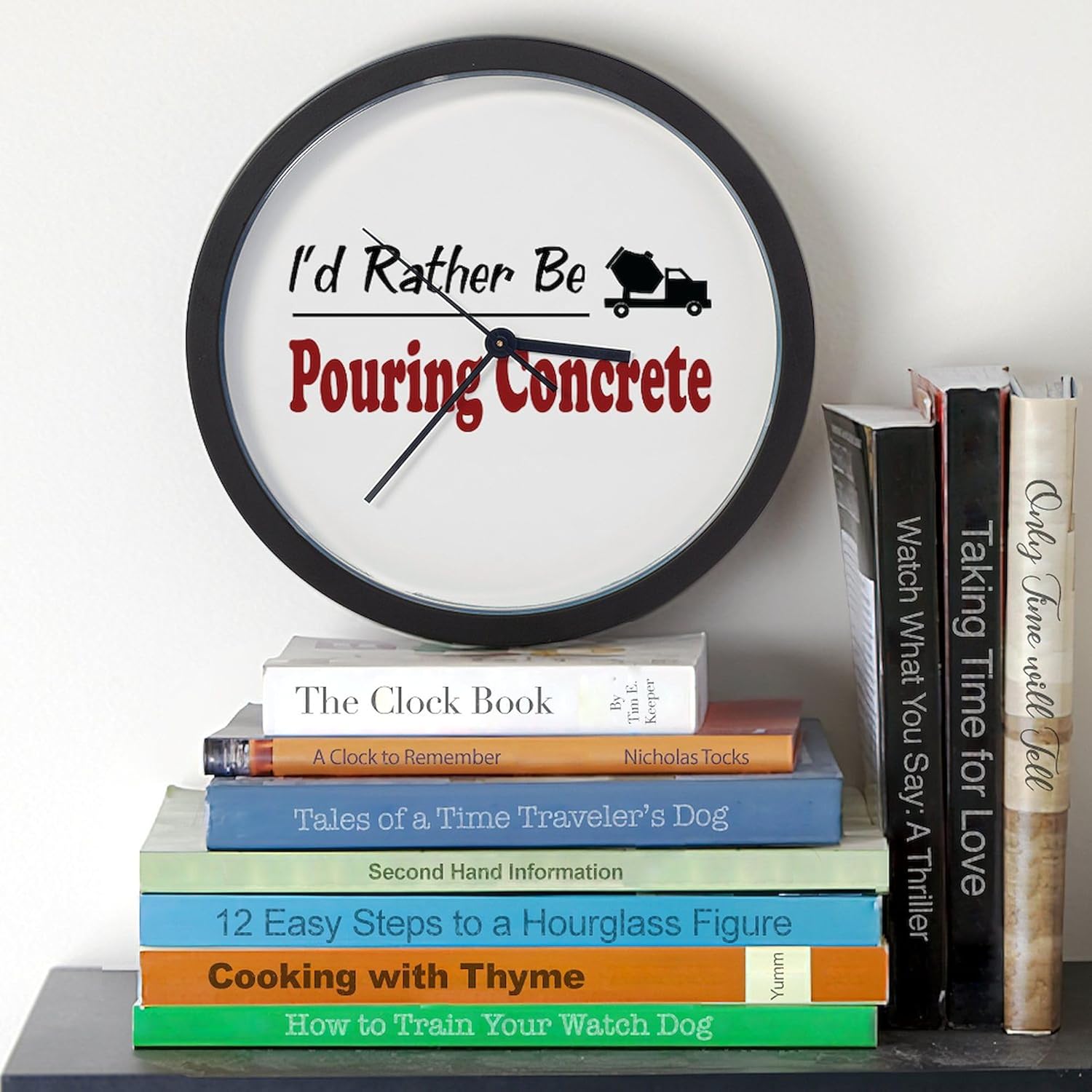 CafePress Rather Be Pouring Concrete 10" Wall Clock for Livingroom, Kitchen, or Office