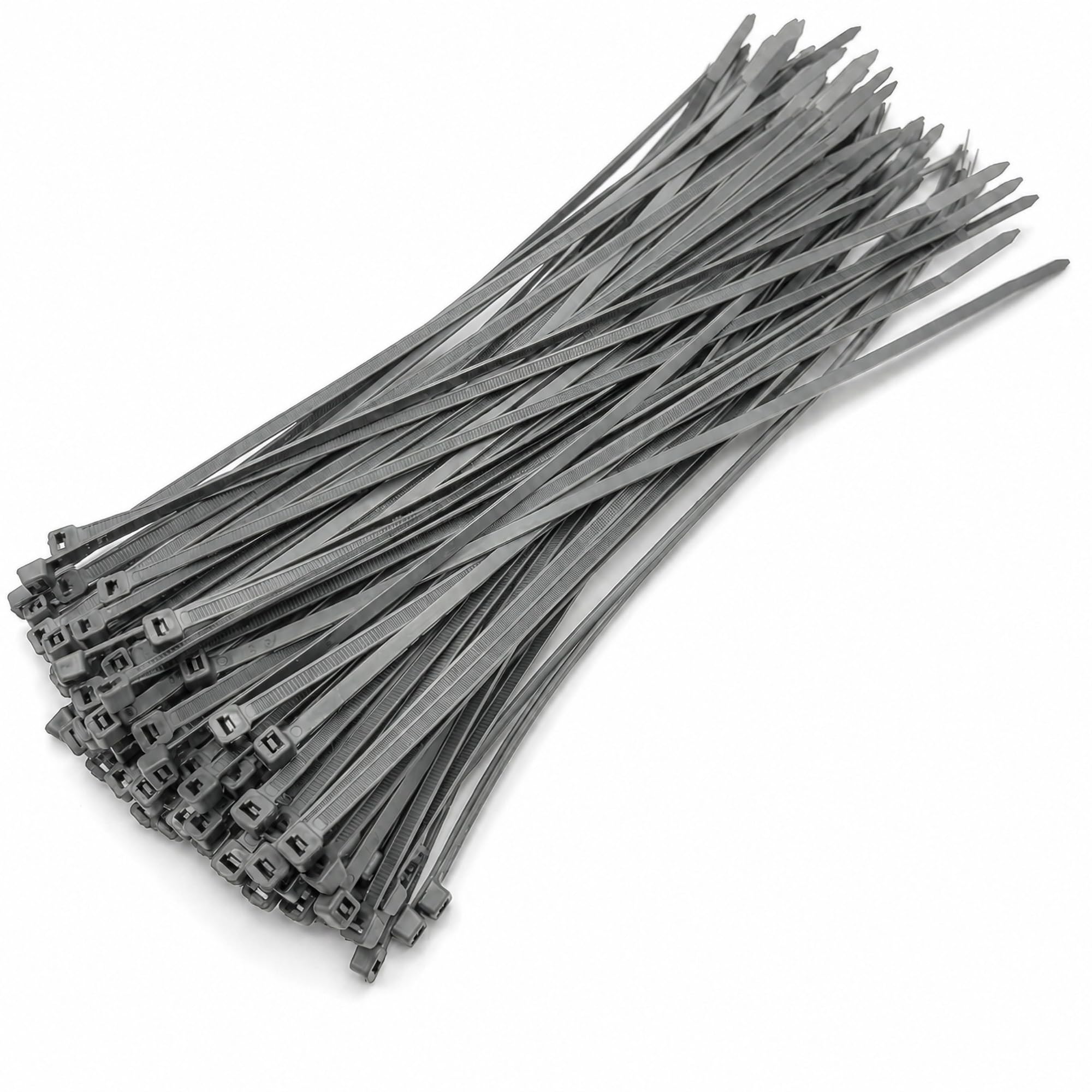 Sujetacables, 300 mm x 4,8 mm, nailon fuerte (1000, gris)