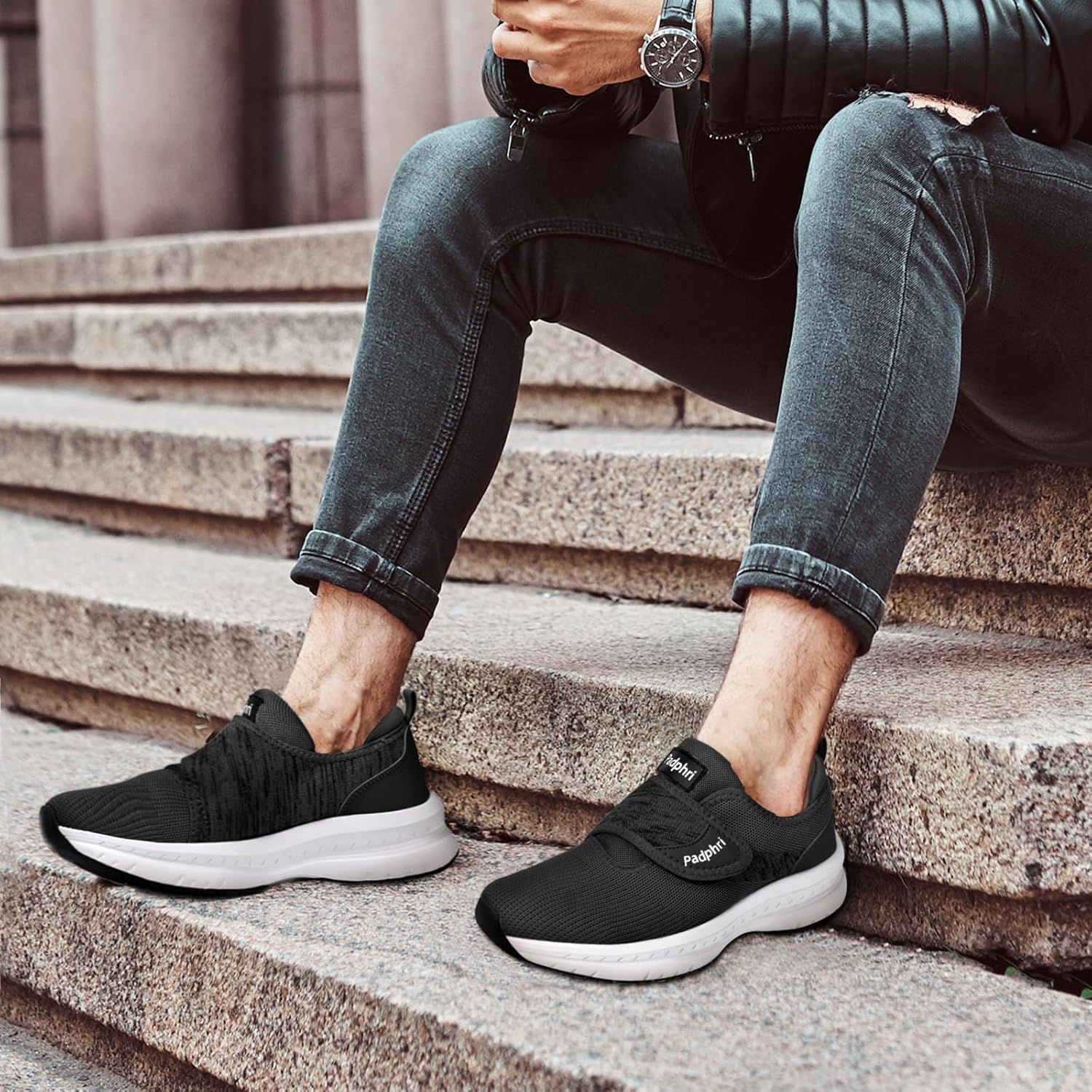 Diabetic Shoes for Men Extra Wide Width丨Walking Shoes for Elderly Foot Pain Relief Neuropathy丨Orthopedic Shoes for Swollen Feet Adjustable丨Zapatos para Diabéticos Hombre - Image 9