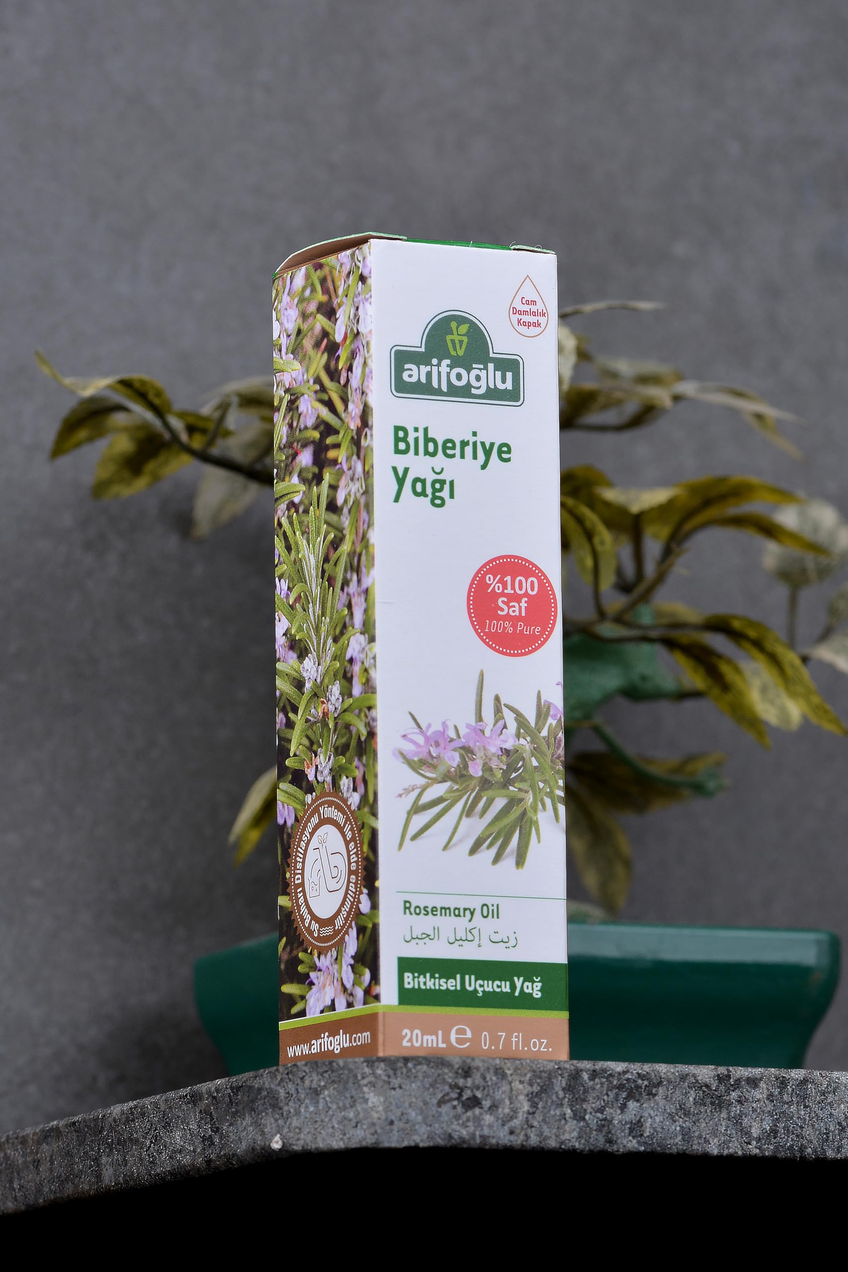 Arifoğlu Biberiye Yağı 20ml%100 Saf Yağ – Saç Bakımı ve Saç Güçlendirici Etki İçin | Arifoğlu Rosemary Oil 20ml 100% Pure – Hair Care and Strengthening Effect
