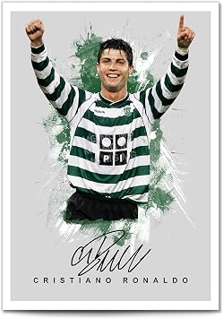 Cristiano Ronaldo Legend Signed Photo Poster Print Picture Display Autograph Memorabilia for football fans Gift Manchester Real Madrid Juventus Portugal Sporting, A4 Print Unframed