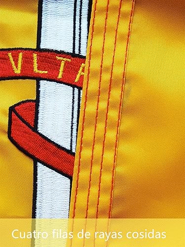 Miniatura 3 de Bandera de España de 3 x 5 pies, bandera española bordada, doble costura, rayas cosidas, para exteriores e interiores, 210D, bandera resistente,