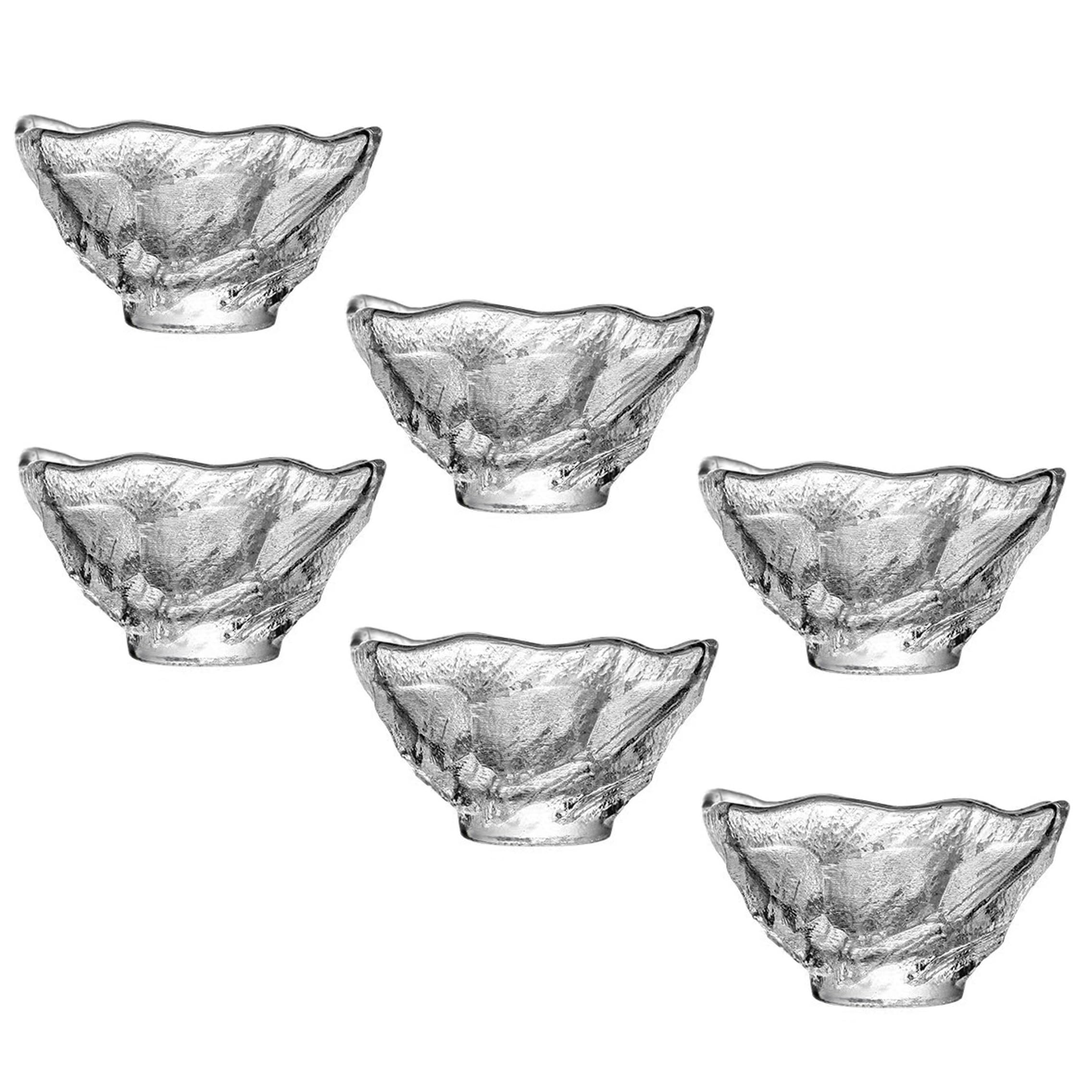 Lot de 6 mini tasses à saké en verre faites à la main, tasses à thé chinoises/japonaises rétro, pour les amateurs de thé, pour les amateurs de thé