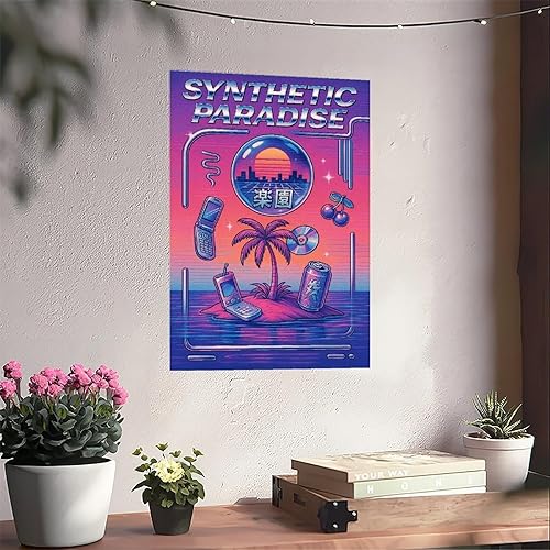 Miniatura 4 de GHEGO Y2K Paradise Poster - Vaporwave Cyber Island Wall Art, Retro Futuristic Aesthetic Decoration Canvas Modern Poster Wall Art Prints Paintings