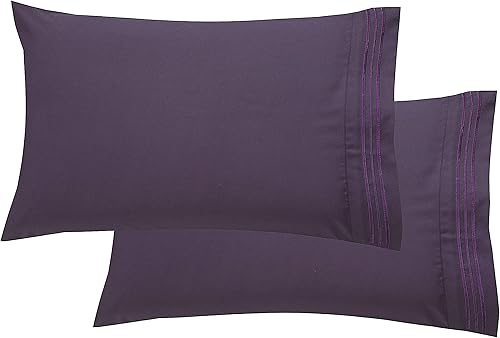 Miniatura 51 de Elegant Comfort Juego de fundas de almohada ultrasuaves de lujo de 2 piezas de microfibra de calidad egipcia de 1500 hilos, doble cepillado, Aqua