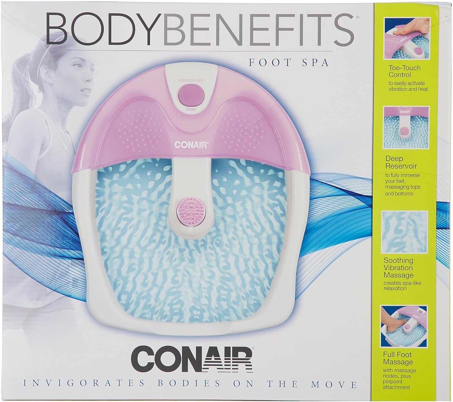 Conair - Brandclub - Conair Soothing Pedicure Foot Spa Bath with Soothing  Vibration Massage, Deep Basin Relaxing Foot Massager with Jets, Blue/White