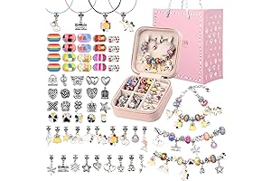 Kids Charm Bracelet Making Kit for Jewelry Making, Beads for Bracelet Making...
