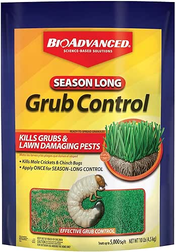 BioAdvanced Season Long Grub Control Granules - Kills Grubs, Mole