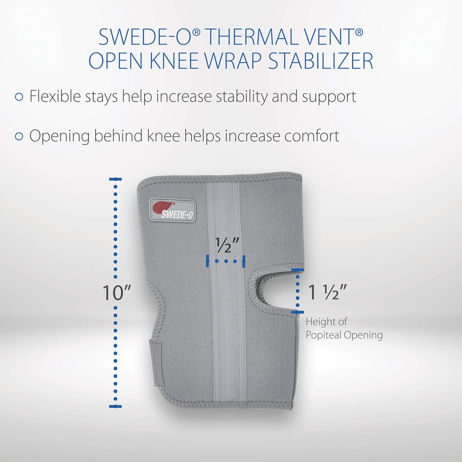 Swede-O Thermal Vent Open Knee Wrap Stabilizer - Medium