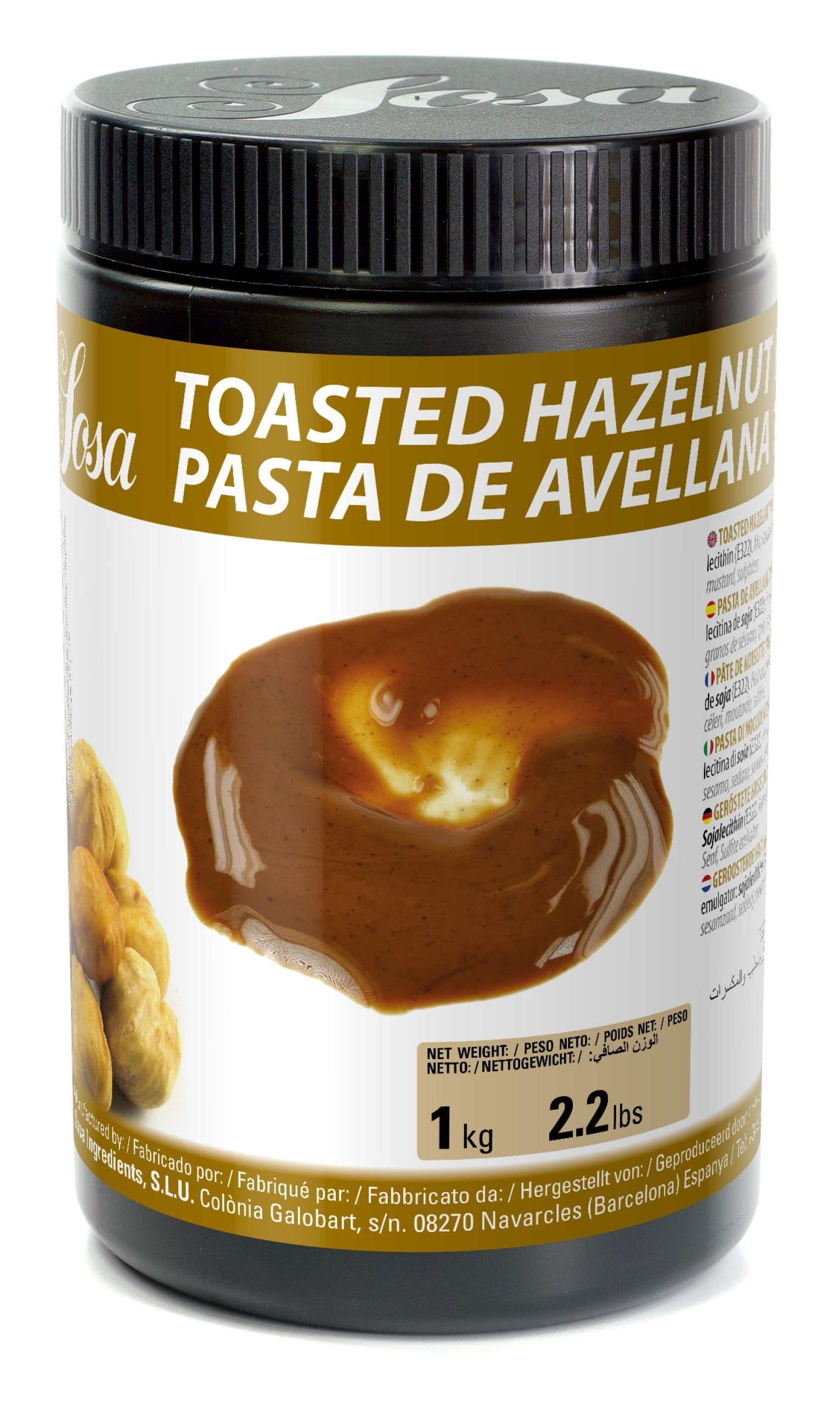 SOSA Pasta de Avellana tostada 1kg Profesional