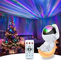 Vista 1 de Rossetta Proyector de Galaxia de Astronauta, Proyector de Estrellas para Dormitorio, Luz Nocturna LED Regulable para Niños con Temporizador