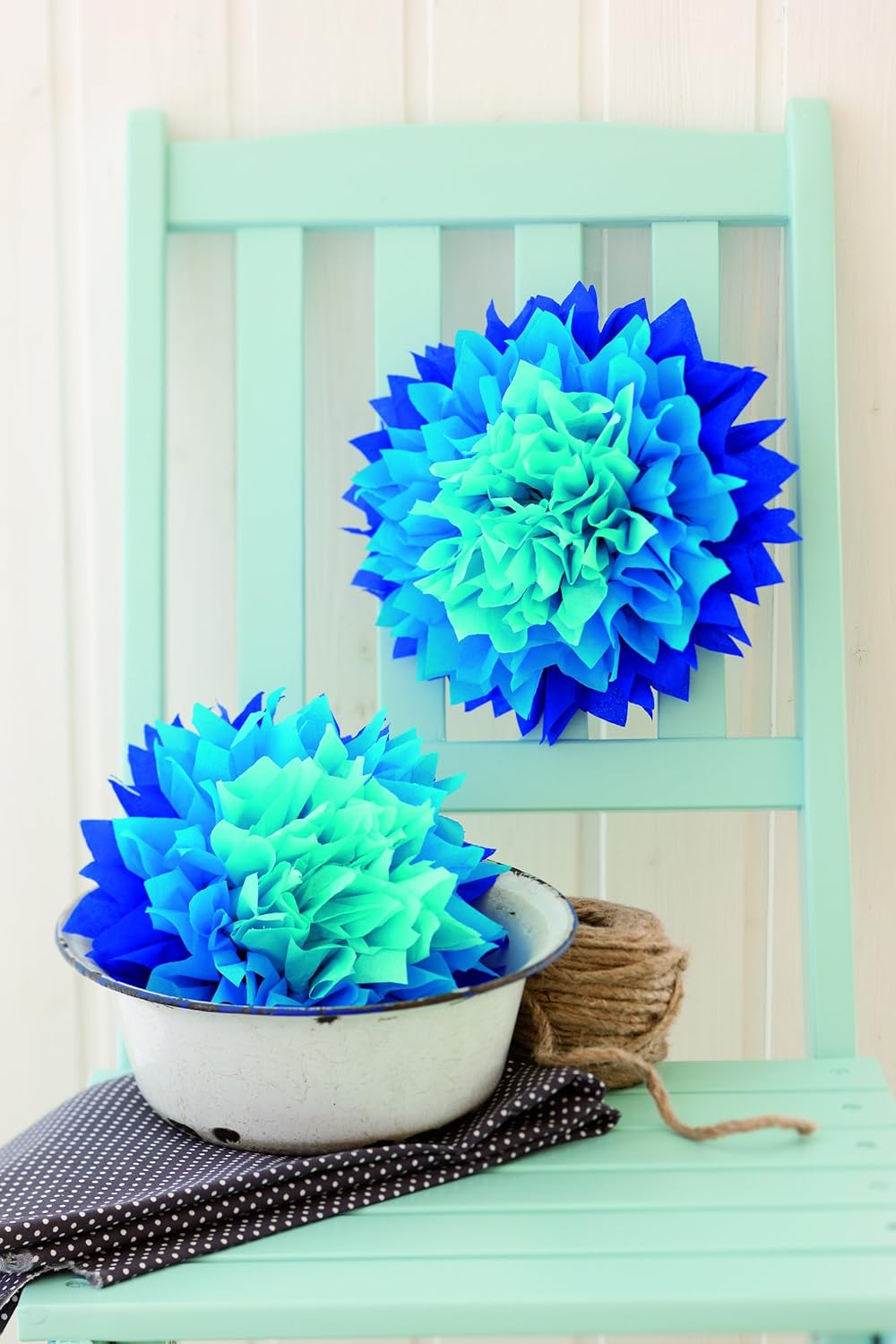 Baier Schneider &Tissue Paper 50 x 70 CM Blue / 5 Assorted Colors (10 Sheets)
