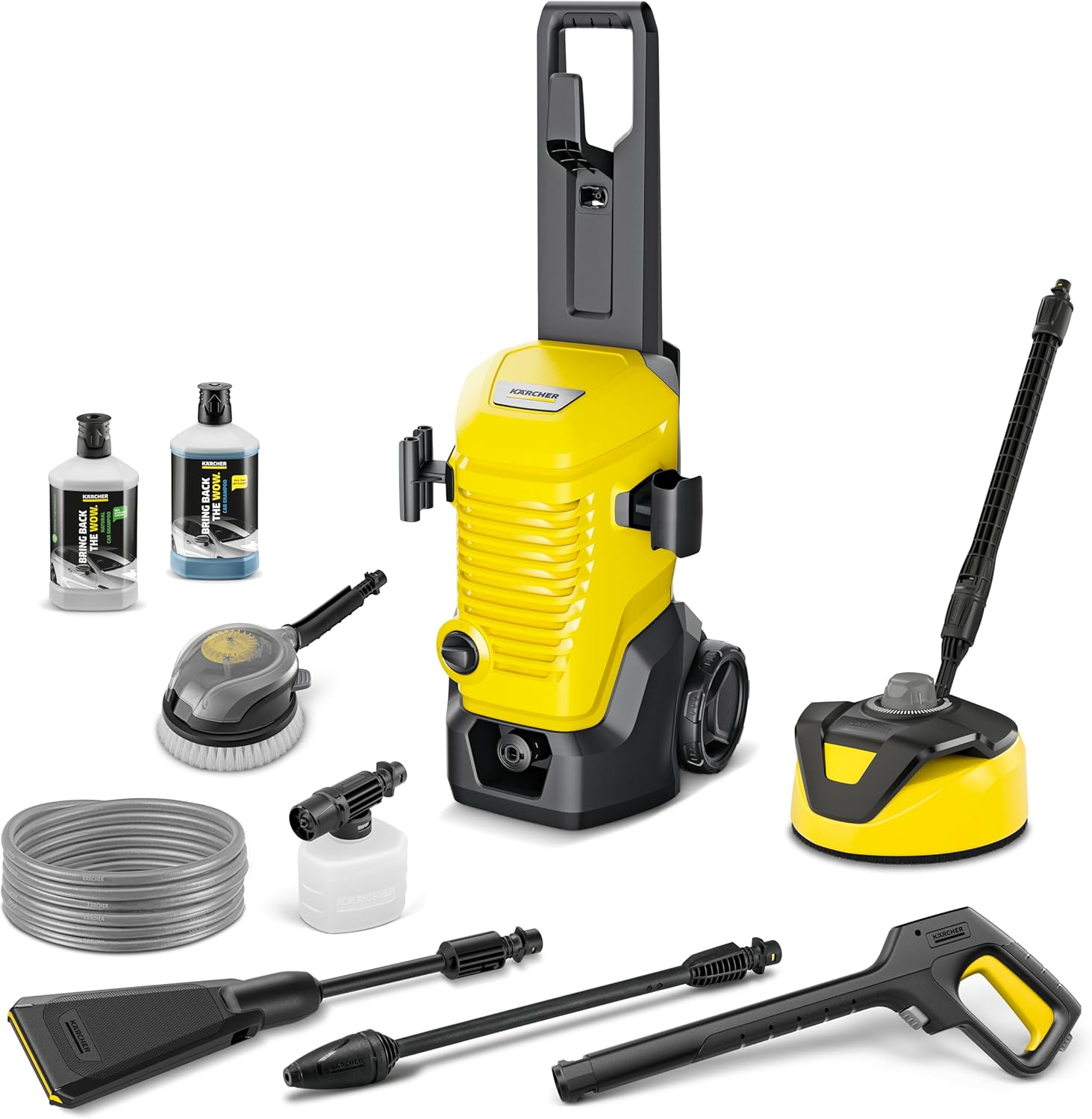Kärcher high-Pressure Washer K 4 WCM Flex eco!Booster Car & Home, Pressure: max. 130 bar, Flow Rate: 420 l/h, Coverage: 30 m²/h, Weight: 11.5 kg, high-Pressure Hose, eco!Booster, Car & Home Kit