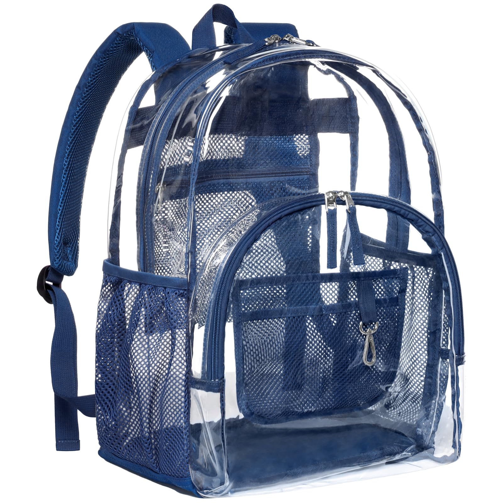 PACKISM Clear Backpack - 17 inch Heavy Duty Clear Backpacks for School, Large Transparent Bookbag for Students (Age 12+)